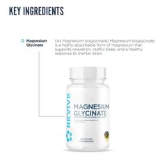 Viên uống bổ sung Magnesium Glycinate 200mg của Revive giúp thư giãn, giảm căng thẳng, cải thiện giấc ngủ và trí nhớ