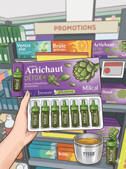 Detox Mili cl Ex tra Artichaut thanh lọc cơ thể hộp 7 ống