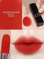 Son Dior 777 Rouge Couture Velvet & Satin - Đỏ Thời Thượng Chất Satin Dưỡng Ẩm, Kem Môi Cao Cấp