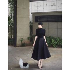 [sẵn] Chân váy thiết kế dáng dài RICH SKIRT bồng xoè 360 độ màu đen tafta hết 3 mét vải/  mẫu mới 2026