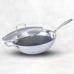 Chảo inox 5 lớp chống dính tổ ong Thụy Sĩ La gourmet Galactic 28cm lòng sâu – 370372