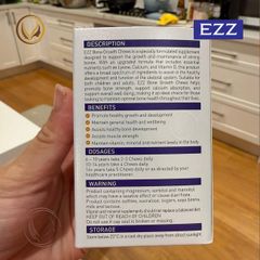 Viên nhai canxi tăng chiều cao và phát triển xương EZZ Bone Growth Chews 120 viên