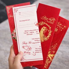 Thiệp Mời Cưới Mẫu Đứng Cao Cấp T001–T0066  - Thiệp Cưới Sang Trọng, Thiết Kế Đẹp