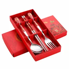 Combo Muỗng Nĩa Đũa Văn Phòng Họa Tiết Sang Trọng - Bộ Đồ Ăn Cá Nhân Cao Cấp Flower Style