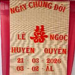 Chữ xốp nhung trang trí ngày cưới