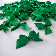 Gói 50 Nơ Lụa Satin Mini Thắt Sẵn Có Đính Ngọc Trang Trí Quà Tặng, Thủ Công Đa Năng.