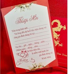 Thiệp mời ngày cưới truyền thống