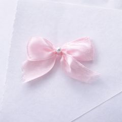 Gói 50 Nơ Lụa Satin Mini Thắt Sẵn Có Đính Ngọc Trang Trí Quà Tặng, Thủ Công Đa Năng.