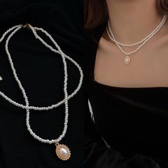 Vòng cổ hai lớp đính hạt dễ thương
