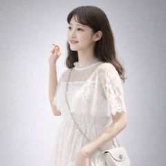 Đầm ren trắng công chúa phong cách hàn Quốc