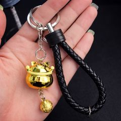 Móc khóa biểu tượng mèo thần tài may mắn