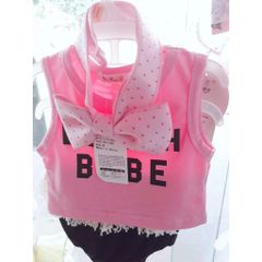 Độ bộ mùa hè bé gái Beach Babe kiểu dáng croptop