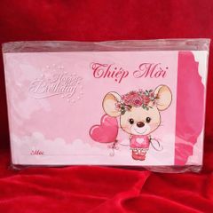 Mẫu thiệp mời sinh nhật - thôi nôi