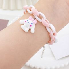 Vòng Tay Xích Nhựa Cinnamoroll Phối Màu Pastel – Lắc Tay Đôi Bạn Thân Phong Cách Y2K Cute.