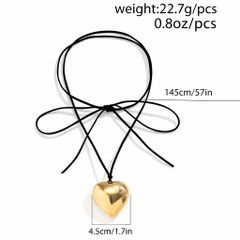 Vòng Cổ Double Heart Cord – Dây Chuyền Sợi Mảnh Charm Trái Tim Phồng Cao Cấp.