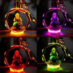 Móc khóa Songoku có đèn led đổi màu