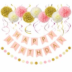 Dãy chữ Happy Birthday bằng giấy cứng trang trí