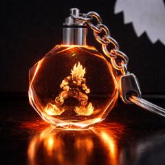 Móc khóa Songoku có đèn led đổi màu