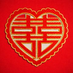 Chữ song hỉ decal dán xe cưới