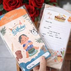 Thiệp mời sinh nhật phong cách dễ thương