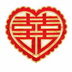 Chữ song hỉ decal dán xe cưới