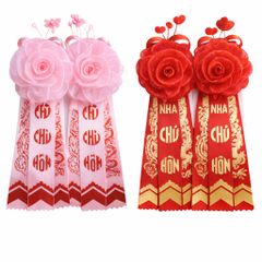 Hoa chủ hôn cài áo dành cho cha mẹ hai bên