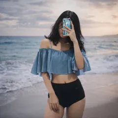 Đồ bơi nữ hai mãnh phong cách trẻ trung