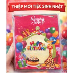 Thiệp sinh nhật khổ vuông dành cho bé gái