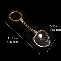 Móc khóa trái tim có đèn led đổi màu