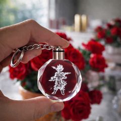 [SIÊU PHẨM ANIME] Móc Khóa Pha Lê Khắc 3D Laser Cao Cấp – Đẳng Cấp Fan Cứng!