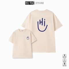 Áo Thun Nữ, Áo Phông Nam Nữ Unisex Tay Lỡ ICETEE Mã i26 Hình in 2 mặt say Hi Chất Cotton Form Rộng Phong Cách Ulzzang