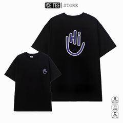 Áo Thun Nữ, Áo Phông Nam Nữ Unisex Tay Lỡ ICETEE Mã i26 Hình in 2 mặt say Hi Chất Cotton Form Rộng Phong Cách Ulzzang