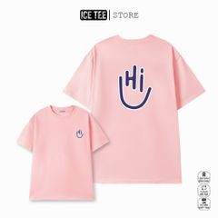 Áo Thun Nữ, Áo Phông Nam Nữ Unisex Tay Lỡ ICETEE Mã i26 Hình in 2 mặt say Hi Chất Cotton Form Rộng Phong Cách Ulzzang
