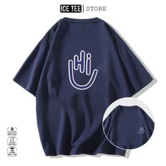 Áo Thun Nữ, Áo Phông Nam Nữ Unisex Tay Lỡ ICETEE Mã i26 Hình in 2 mặt say Hi Chất Cotton Form Rộng Phong Cách Ulzzang
