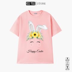 Áo Thun Nữ,Áo Phông Nam Nữ Unisex Tay Lỡ ICETEE Mã i11 Hình in Happy Eater Cute Chất Cotton Form Rộng Phong Cách Ulzzang
