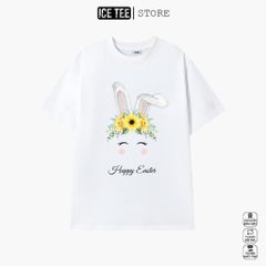 Áo Thun Nữ,Áo Phông Nam Nữ Unisex Tay Lỡ ICETEE Mã i11 Hình in Happy Eater Cute Chất Cotton Form Rộng Phong Cách Ulzzang