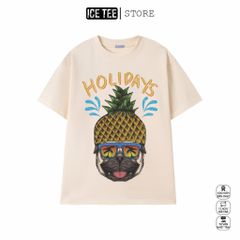 Áo Thun PitBull Holidays ICETEE i05 Unisex Cottton Co Giãn, Áo Phông Tay Lỡ Cổ Tròn Form Oversize Thời Trang Nam Nữ