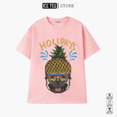 Áo Thun PitBull Holidays ICETEE i05 Unisex Cottton Co Giãn, Áo Phông Tay Lỡ Cổ Tròn Form Oversize Thời Trang Nam Nữ
