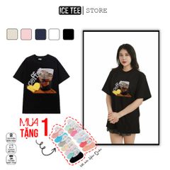 Áo Thun Nữ, Áo Phông Nam Nữ Unisex Tay Lỡ ICETEE Mã i30 Hình in Cốc Cafe Cute Chất Cotton Form Rộng Phong Cách Ulzzang