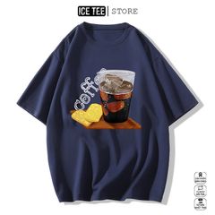 Áo Thun Nữ, Áo Phông Nam Nữ Unisex Tay Lỡ ICETEE Mã i30 Hình in Cốc Cafe Cute Chất Cotton Form Rộng Phong Cách Ulzzang