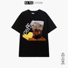 Áo Thun Nữ, Áo Phông Nam Nữ Unisex Tay Lỡ ICETEE Mã i30 Hình in Cốc Cafe Cute Chất Cotton Form Rộng Phong Cách Ulzzang