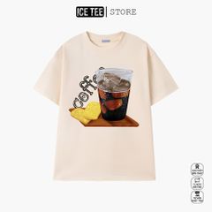 Áo Thun Nữ, Áo Phông Nam Nữ Unisex Tay Lỡ ICETEE Mã i30 Hình in Cốc Cafe Cute Chất Cotton Form Rộng Phong Cách Ulzzang