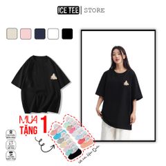 Áo Thun Nữ, Áo Phông Nam Nữ Unisex Tay Lỡ ICETEE Mã i43 Hình in Cún Cưng Cute Chất Cotton Form Rộng Phong Cách Ulzzang