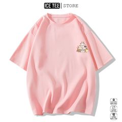 Áo Thun Nữ, Áo Phông Nam Nữ Unisex Tay Lỡ ICETEE Mã i43 Hình in Cún Cưng Cute Chất Cotton Form Rộng Phong Cách Ulzzang