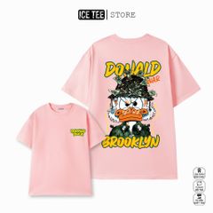 Áo Thun Nữ, Áo Phông Nam Nữ Unisex Tay Lỡ ICETEE Mã i20 Hình in vịt chiến Cute Chất Cotton Form Rộng Phong Cách Ulzzang