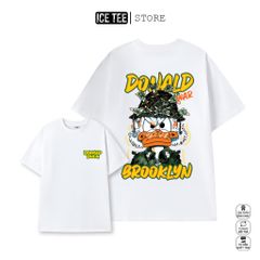 Áo Thun Nữ, Áo Phông Nam Nữ Unisex Tay Lỡ ICETEE Mã i20 Hình in vịt chiến Cute Chất Cotton Form Rộng Phong Cách Ulzzang