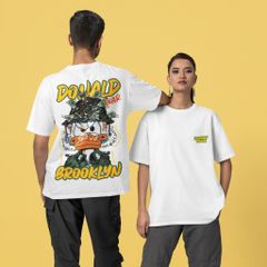 Áo Thun Nữ, Áo Phông Nam Nữ Unisex Tay Lỡ ICETEE Mã i20 Hình in vịt chiến Cute Chất Cotton Form Rộng Phong Cách Ulzzang