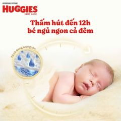 Miếng lót sơ sinh Huggies Perfect NB1 64+4 miếng dùng cho trẻ dưới 5kg,với 2 vùng thấm hút nhanh giảm kích ứng da cho bé