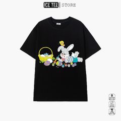 Áo Thun Nữ, Áo Phông Nam Nữ Unisex Tay Lỡ ICETEE Mã i12 Hình in hình Thỏ Cute Chất Cotton Form Rộng Phong Cách Ulzzang