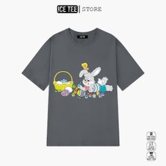 Áo Thun Nữ, Áo Phông Nam Nữ Unisex Tay Lỡ ICETEE Mã i12 Hình in hình Thỏ Cute Chất Cotton Form Rộng Phong Cách Ulzzang